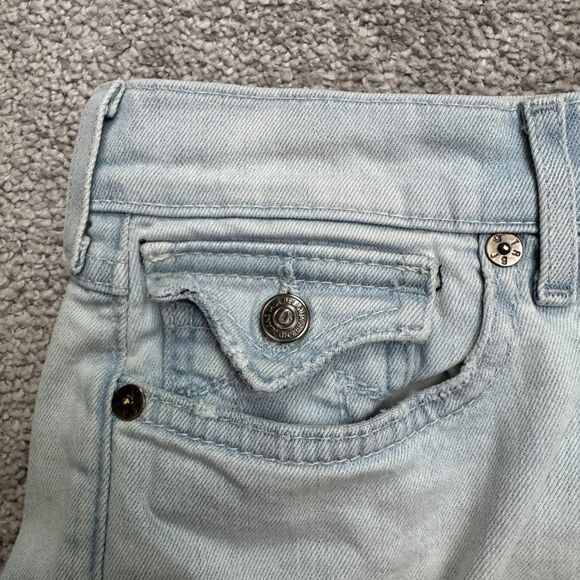 True Religion Cora Mid Rise Straight Leg Denim Jeans Womens 28 Light Wash Casual - Picture 7 of 16